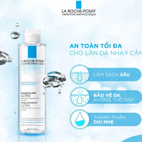 Nước tẩy trang cho da nhạy cảm La Roche Posay Micellar Water Ultra Sensitive Skin